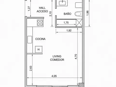 Departamento en Venta de 2 ambientes