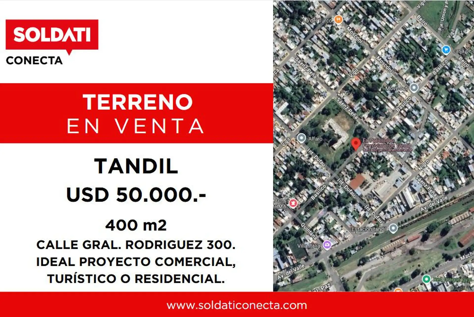 Lote 400m² listo para construir en Villa Italia