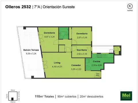 Olleros 2500, Piso 7