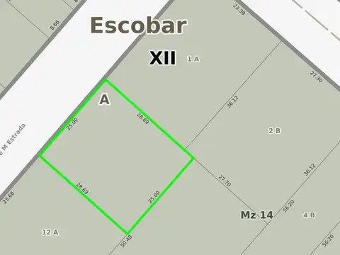 Terreno en Venta 25  mts Frente