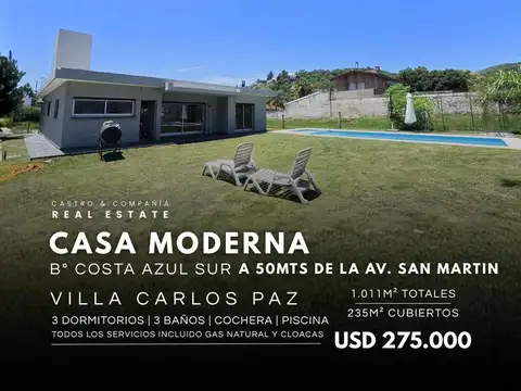 Casa en Venta en Costa Azul, Villa Carlos Paz