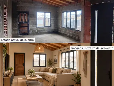 Casa 3 ambientes con 1 baño