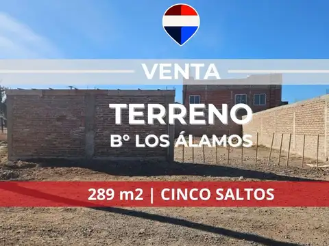 LOTE CERCADO EN LOTEO LOS ALAMOS - CINCO SALTOS