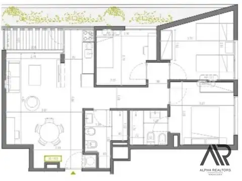 Departamento en Venta con 1 cocheras