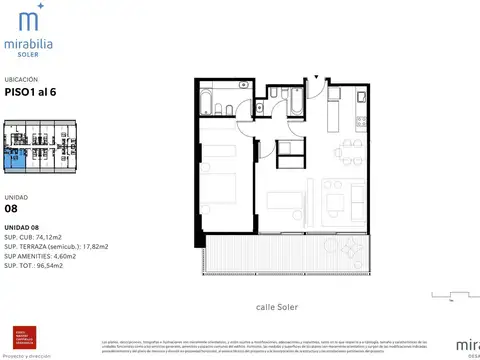 Departamento en Venta de 3 ambientes