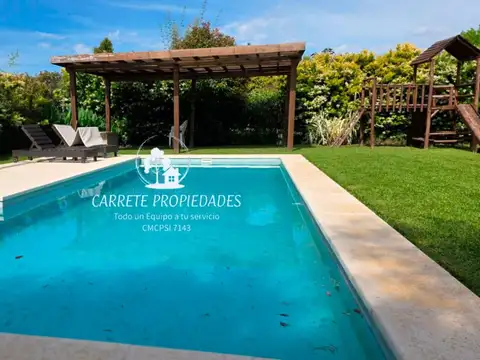 Casa en venta 4 amb., Playroom, escritorio y pileta. Santa Guadalupe. Pilar 100