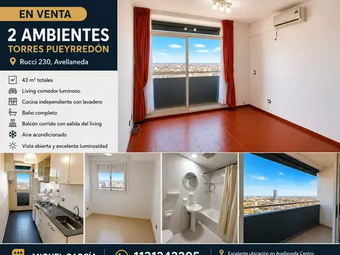 Venta departamento balcón torres Pueyrredón