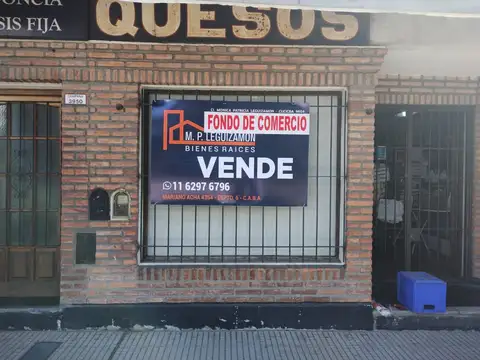 VENDE FONDO DE COMERCIO QUESERIA, FIAMBRERIA Y ALQUILA  LOCAL CON FONDO APTO PARA TODO RUBRO