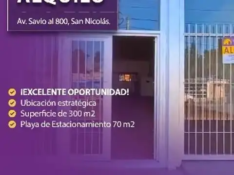 Alquilo Amplo Local Sobre Avenida Savio Zona Sur 