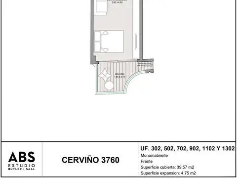 Monoambiente en venta en Palermo Chico