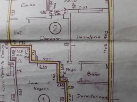 Depto Tipo Casa 3 ambientes con 1 baño