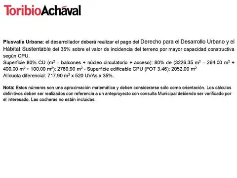 Terreno en Venta de 592,0 m2