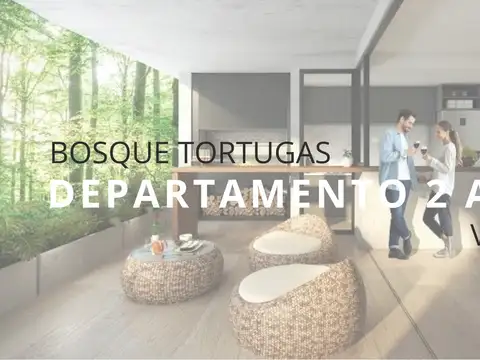 Departamento 2 ambientes con balcón terraza Bosque Tortugas en Pilar