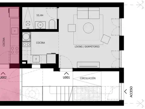 Alquiler apartamento duplex reciclado Barrio Sur