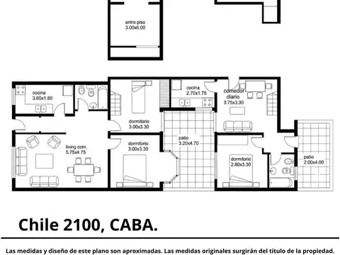 Departamento en Venta de 3 dormitorios