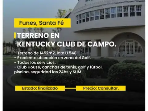 Terreno en Kentucky Club de campo