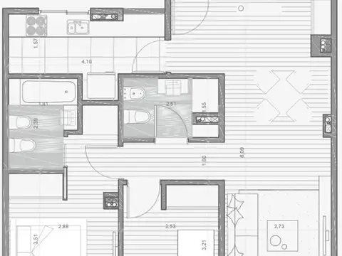 Departamento en Venta de 2 dormitorios