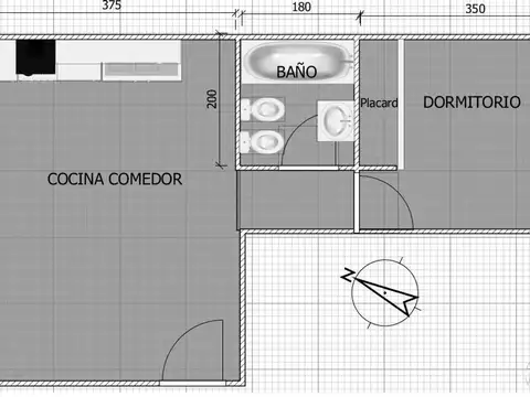 DEPARTAMENTO - 2 AMBIENTES - MERLO