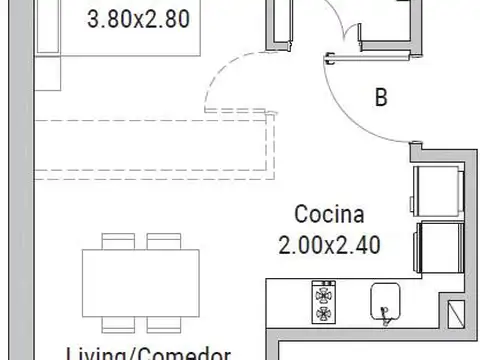 Departamento en Venta de Monoambiente