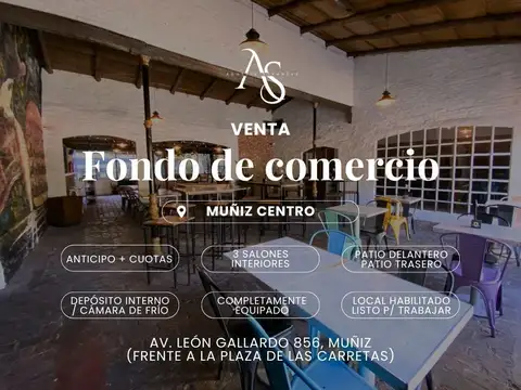 VENTA | FONDO DE COMERCIO – HAMBURGUESERÍA / PIZZERÍA / BAR