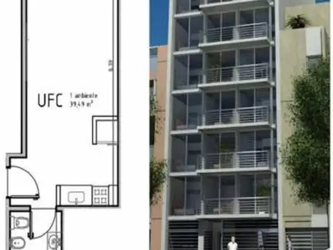 Departamento en Venta de 2 ambientes