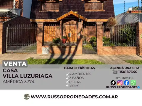 Casa en Venta en Villa Luzuriaga, Partido de La Matanza