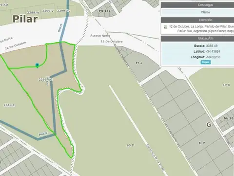 Terreno Fraccion 4 has  en Venta en Pilar, G.B.A. Zona Norte, Argentina