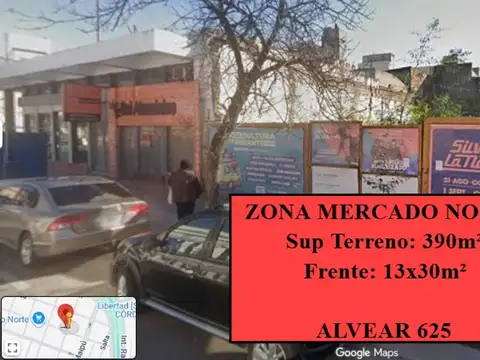 ZONA MERCADO NORTE - TERRENO 390m² - 13m² de frente