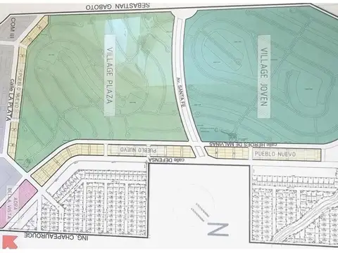 Lote perimetral en venta en barrio Pueblo Nuevo. B. Vista.