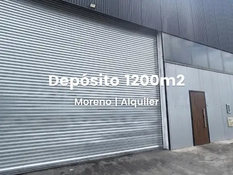 Depósito en alquiler 1200m en Moreno Cuartel V