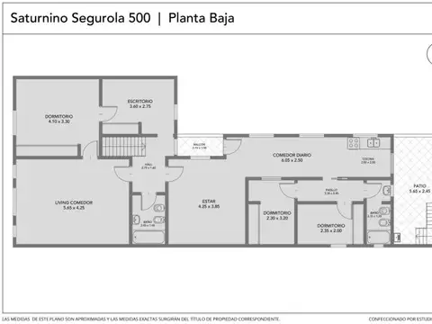 Saturnino Segurola 500 , Piso 1