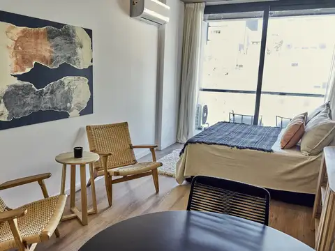 Monoambiente Premium Amoblado en Alquiler en Palermo Hollywood | Balcón, Piscina, Coworking y Seguridad 24 hs