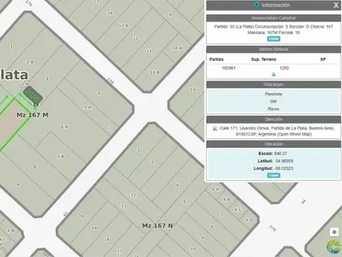 Terreno en Venta de 1200,0 m2