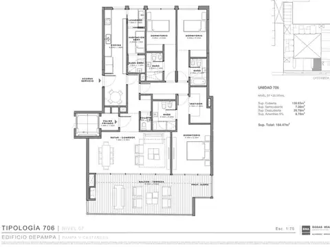 Departamento 4 amb Emprend DePampa full amenities Belgrano
