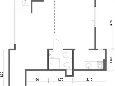 Monoambiente Luminoso en Venta en Charcas al 4000, Palermo