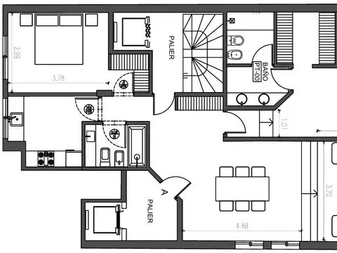 Departamento 3 ambientes en recoleta con cochera