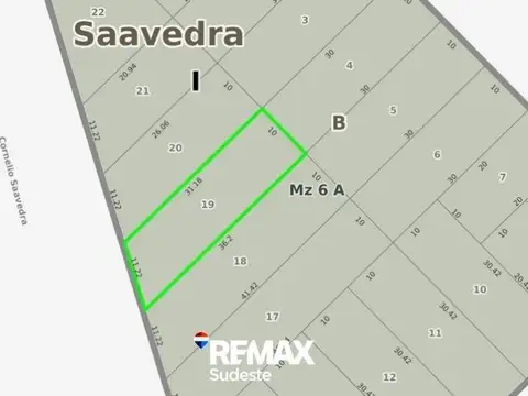Terreno en Venta en Saavedra, USD 16.000