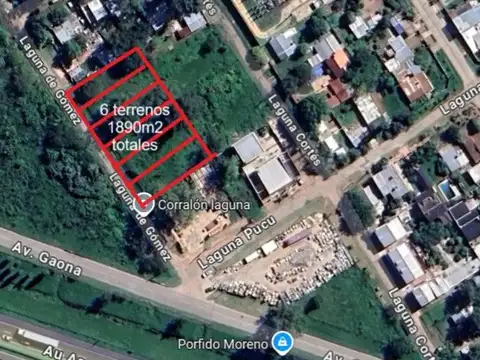 Terreno en Venta de 1890,0 m2