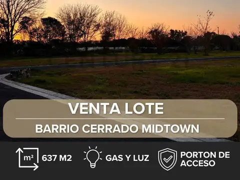 Lote venta en Barrio Privado Midtown City Bell
