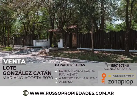 Venta Lote Gonzalez Catan