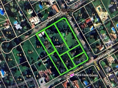 Quinta de 8200 mts con subdivision Ing. Maschwitz