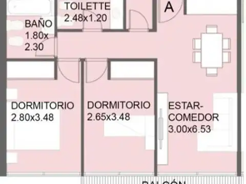 Departamento en Alquiler de 2 dormitorios