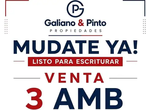 EXCELENTE DEPARTAMENTO 3 AMB. C/ VISTA ABIERTA