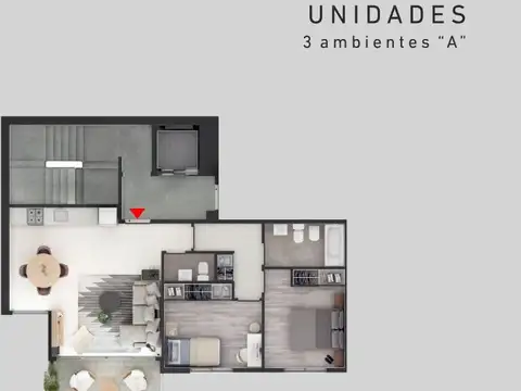 Departamento en Venta de 3 ambientes