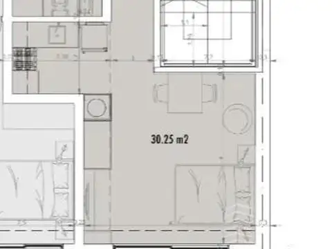 Departamento Monoambiente con 1 baño