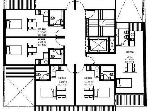 Departamento 1 ambiente con 1 baño