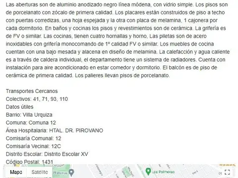 Departamento en Venta en Villa Urquiza, USD 139.000