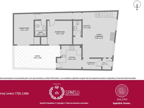 Terreno en Venta 13  mts Fondo