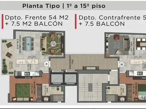 Departamento en Venta con 1 cocheras