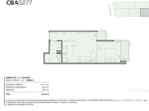 Oportunidad Palermo 2 ambientes 100% diseño con amenities